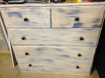 You can't fool me with your bad paint job, Shabby Chic -- I know an IKEA dresser when I see one. 
